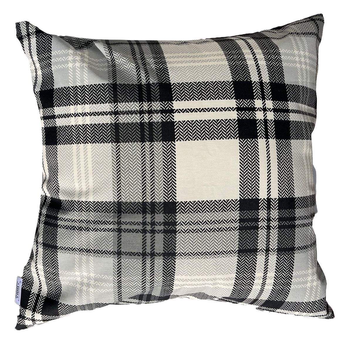 ELIZABETH PEPER - Cojin Decorativo Diseño Escoces Negro 60x60 Relleno