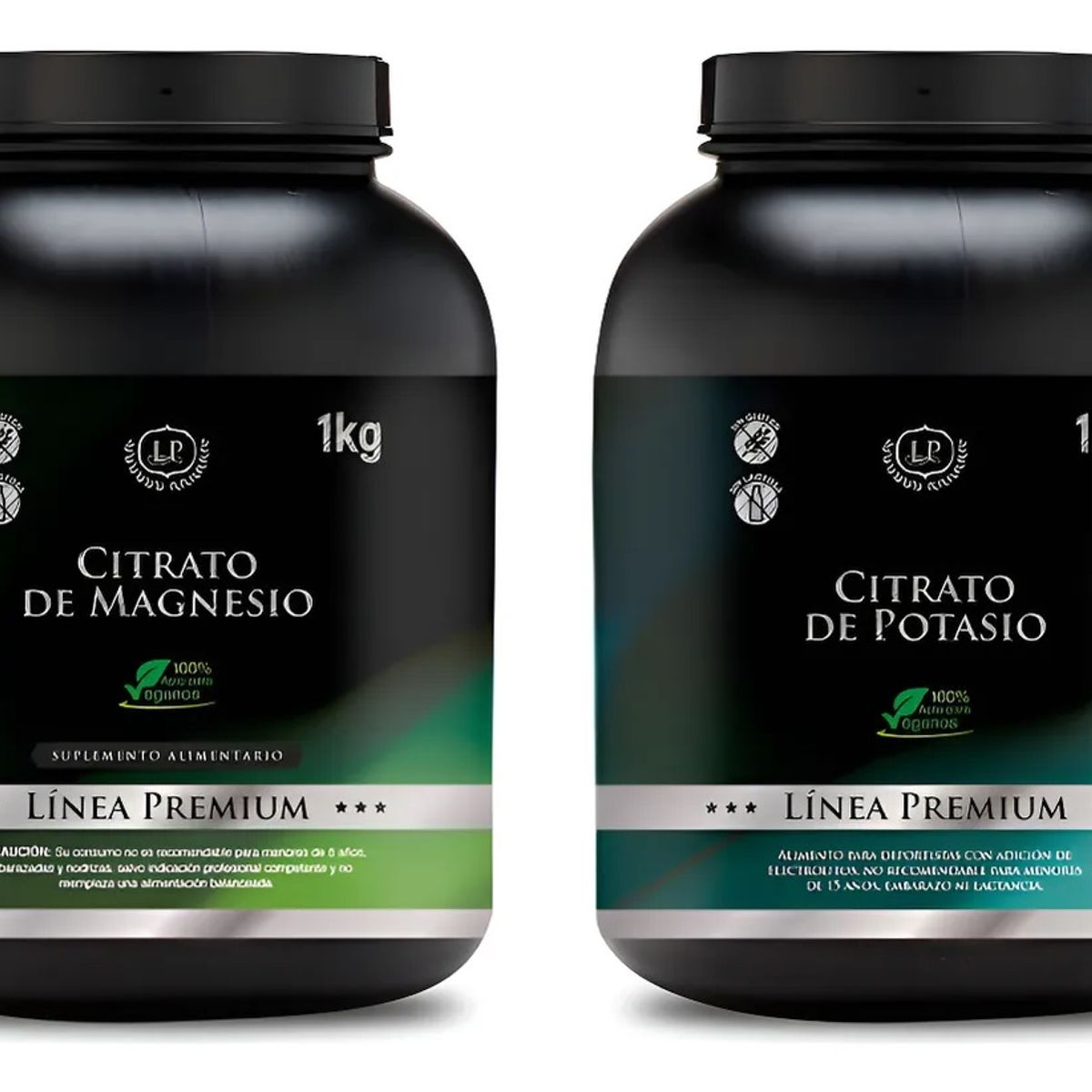 ZEO SPORT - Citrato Magnesio 1 Kg + Citrato Potasio 1 Kg Polvo Puros