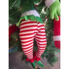 THIS IS FELIZ NAVIDAD - Decoración Patas Piernas Móviles Ayudante Santa Para Árbol