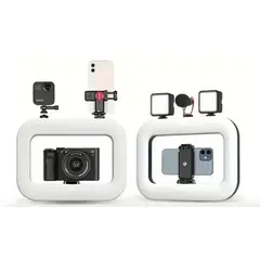 IRM - Cuadro De Luz Led Portátil Con Soporte Para Móvil Ideal Para Lives Fotos Y Grabaciones Profesionales