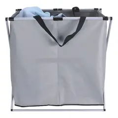 GENERICO - Cestos De Ropa Plegable Canastos Para Ropa Sucia Doble Color Gris Claro