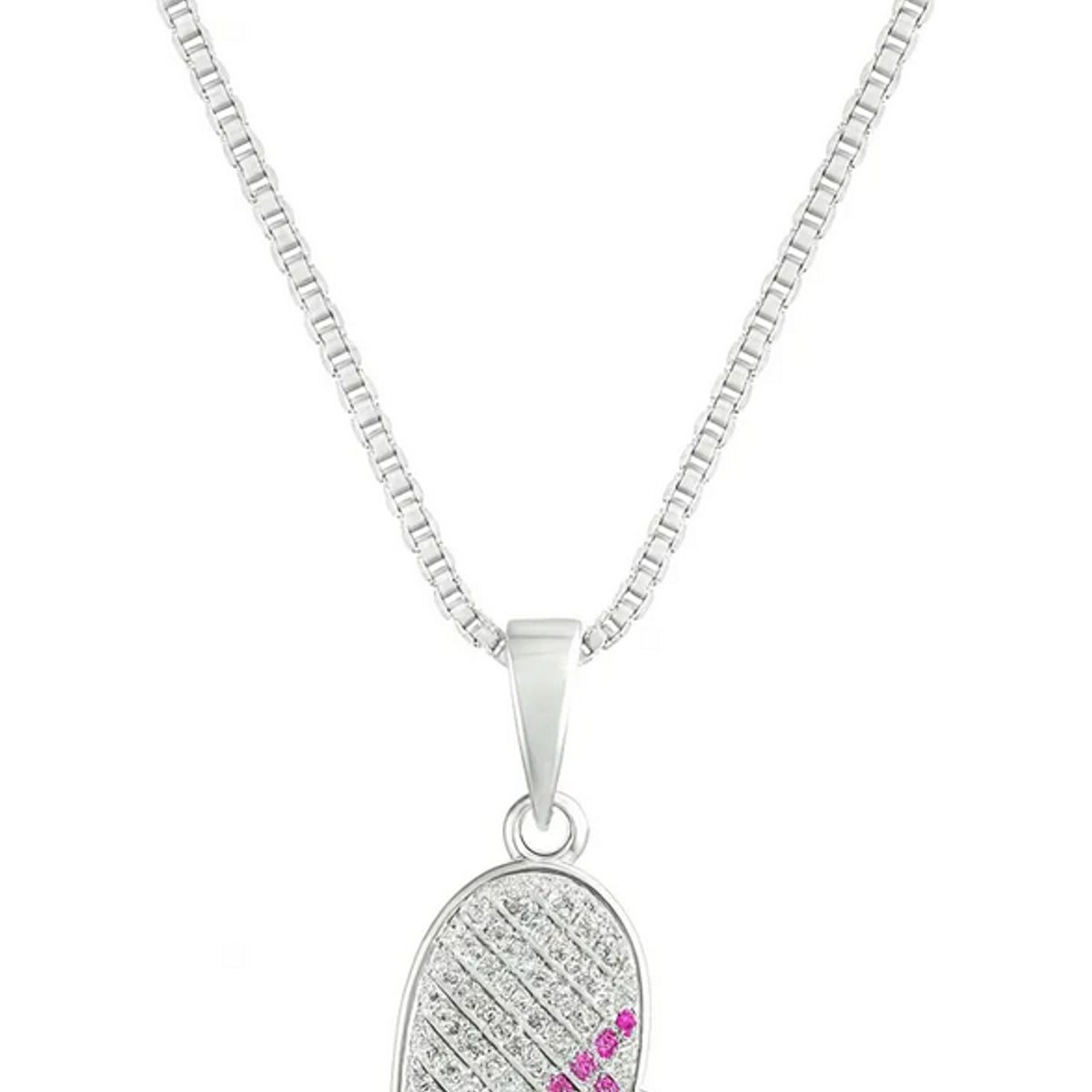 VOUSEZ - Collar plata 925 corazón rosa mujer joya