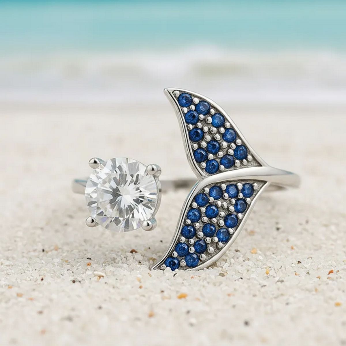 VOUSEZ - Anillo plata 925 cola ballena ajustable