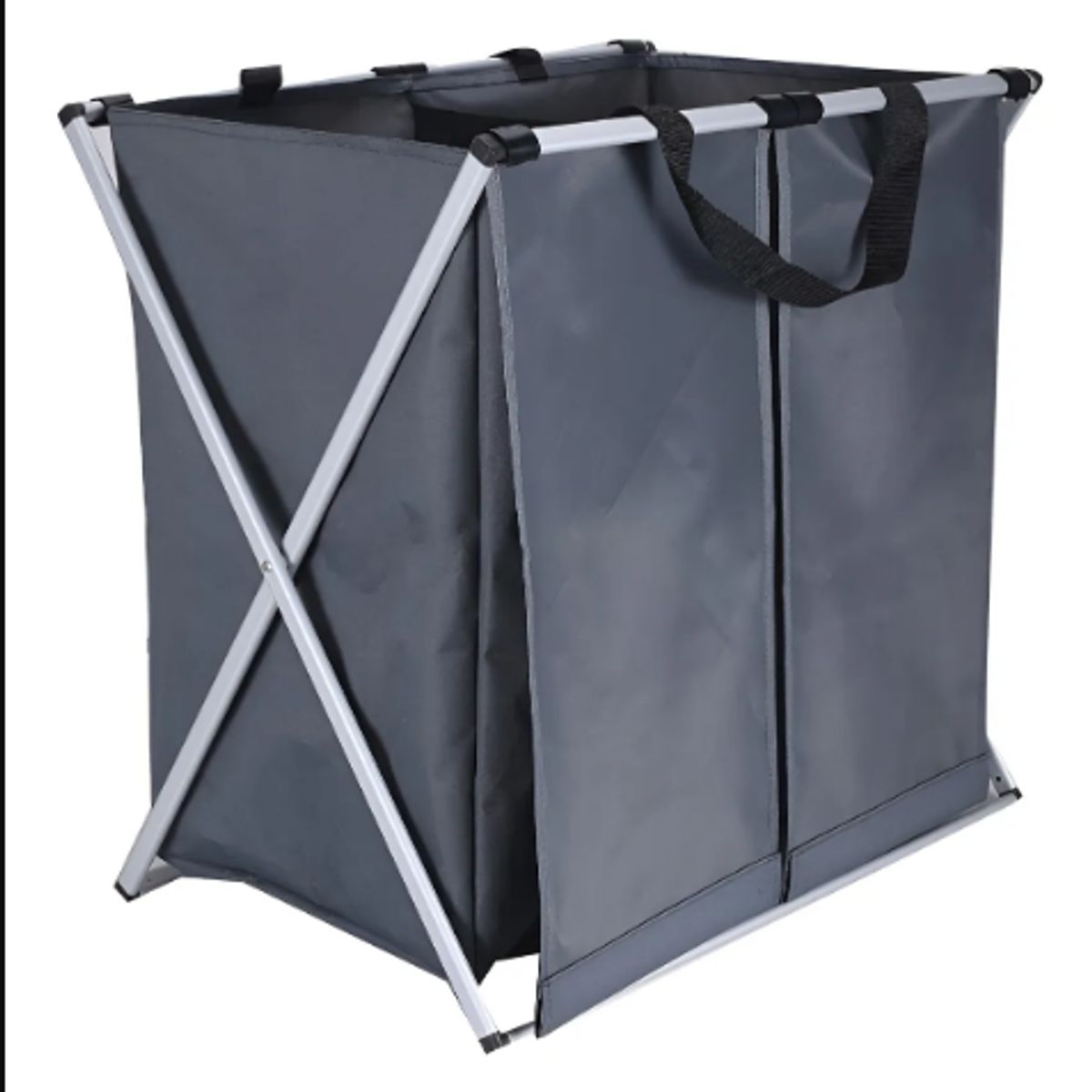 GENERICO - Cestos De Ropa Plegable Canastos Para Ropa Sucia Doble Color Gris Oscuro
