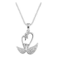 VOUSEZ - Collar plata 925 cisnes mujer joya
