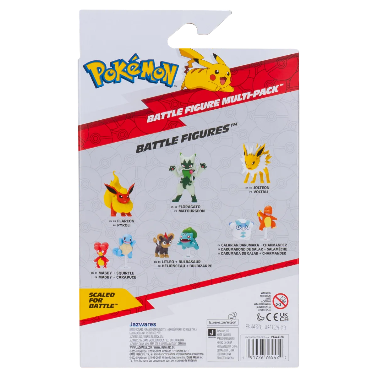 POKEMON - Pack De 4 Figuras 5 Cm De Batalla Pokémon