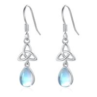 Aros pendientes nudo de bruja plata 925 joya juvenil mujer