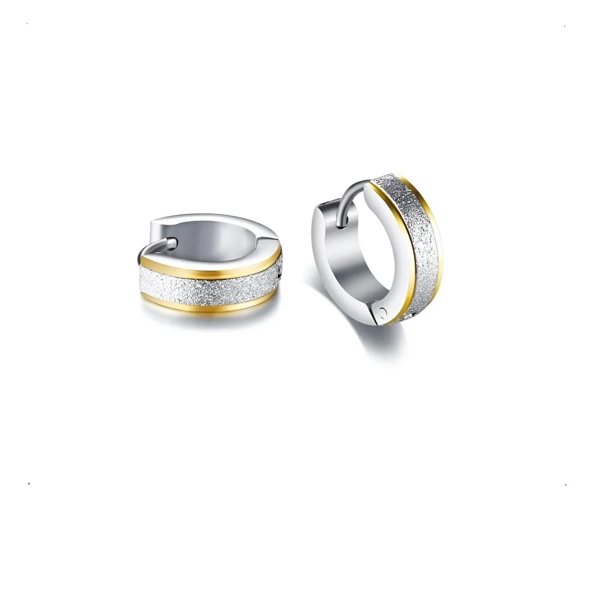GENERICO - Aros Punk Hombre Mujer Gold Silver Manba Earing Moda Royal Madriz