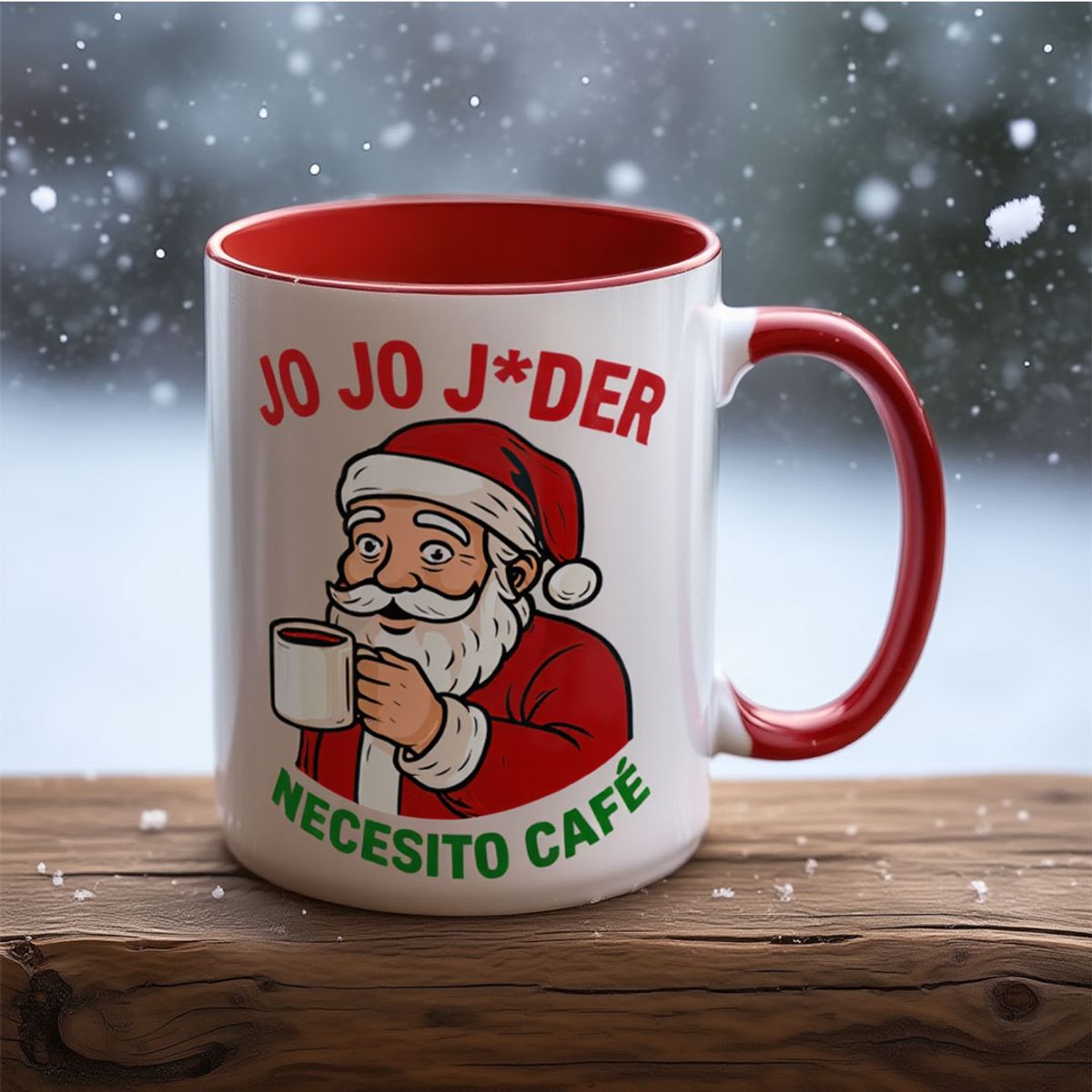 SM - Taza Tazon Navideña  “Jo Jo J*der Necesito Café”