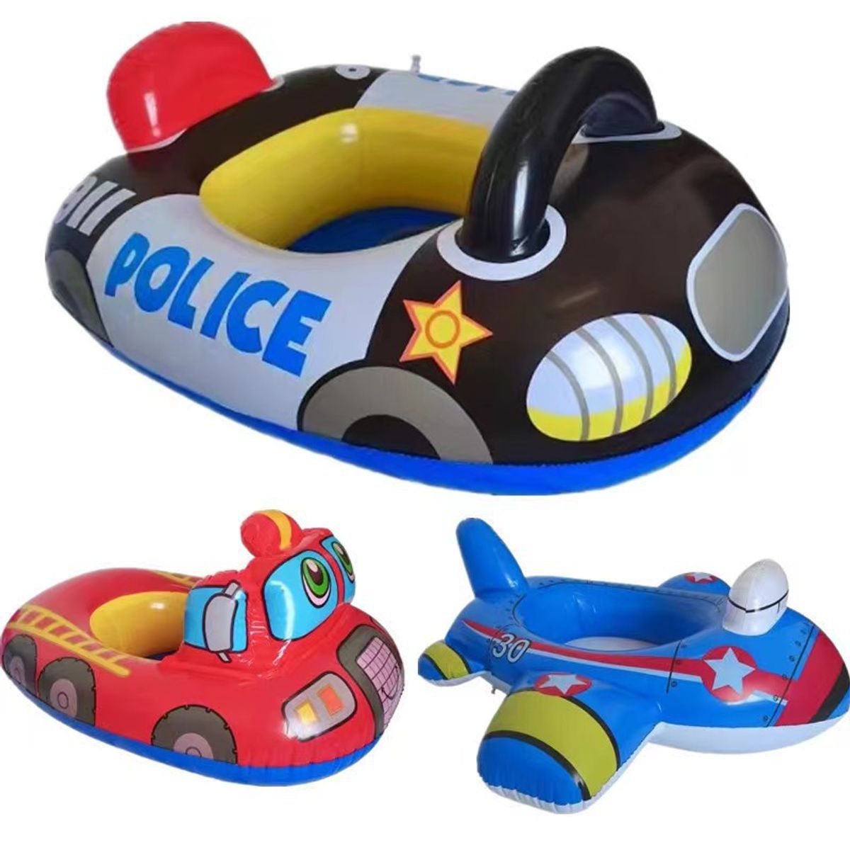 GENERICO - Flotador Bote Inflable Para Niños Policía