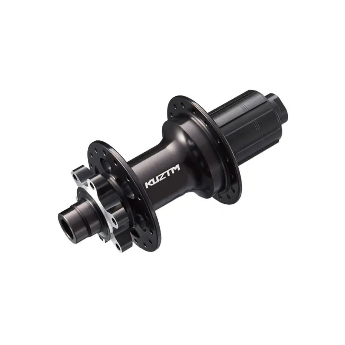 GENERICO - Maza trasera aluminio negro 12x142x32H Kuztm