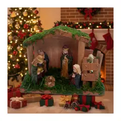 EKOL TACTICA MILITAR - Pesebre Navideño 14x11x6 cm Decoracion Navidad 2025