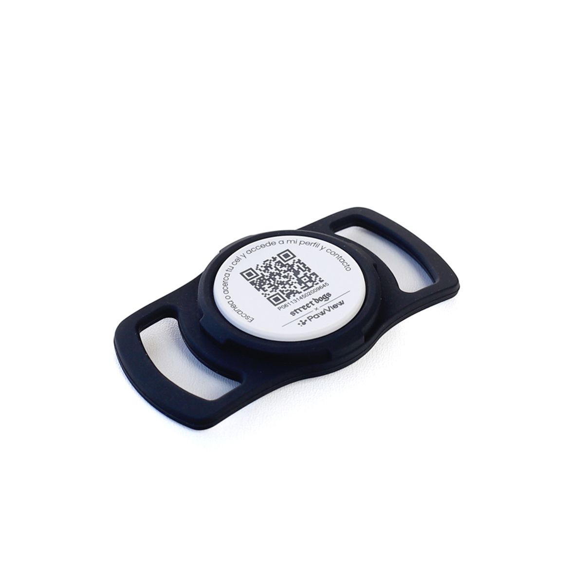 STREET DOGS - Placa Identificación Inteligente Sujetador de AirTag Negro