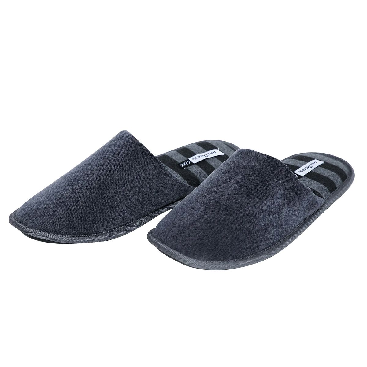 PALMERS - Pantuflas Hombre Gris y Negro Tela Zapatillas Descanso de Hombre Palmers