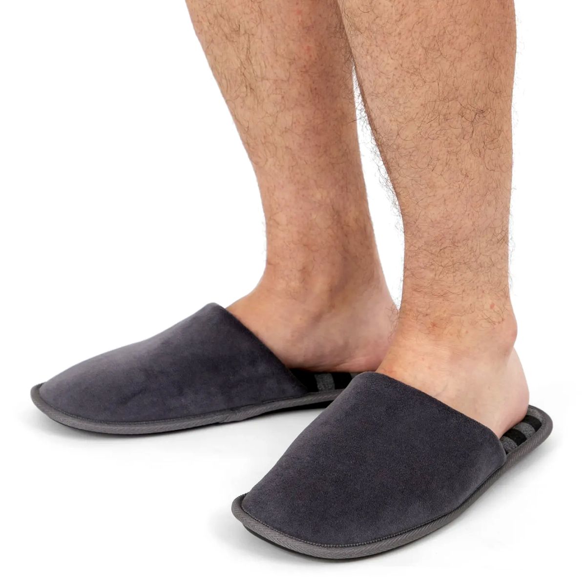 PALMERS - Pantuflas Hombre Gris y Negro Tela Zapatillas Descanso de Hombre Palmers