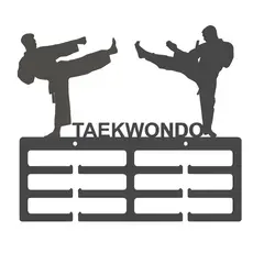 GENERICO - Medallero Porta Medallas de Taekwondo - Negro