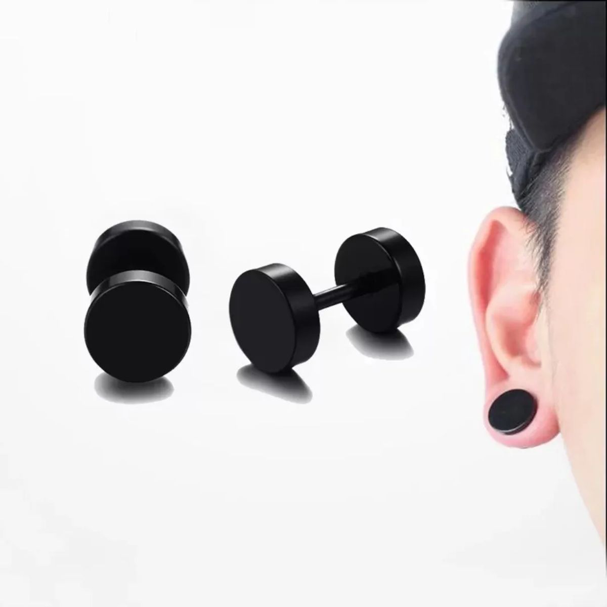 GENERICO - Aros Tipo Punk Black Rock Hombre Mujer Moda Royal Madriz