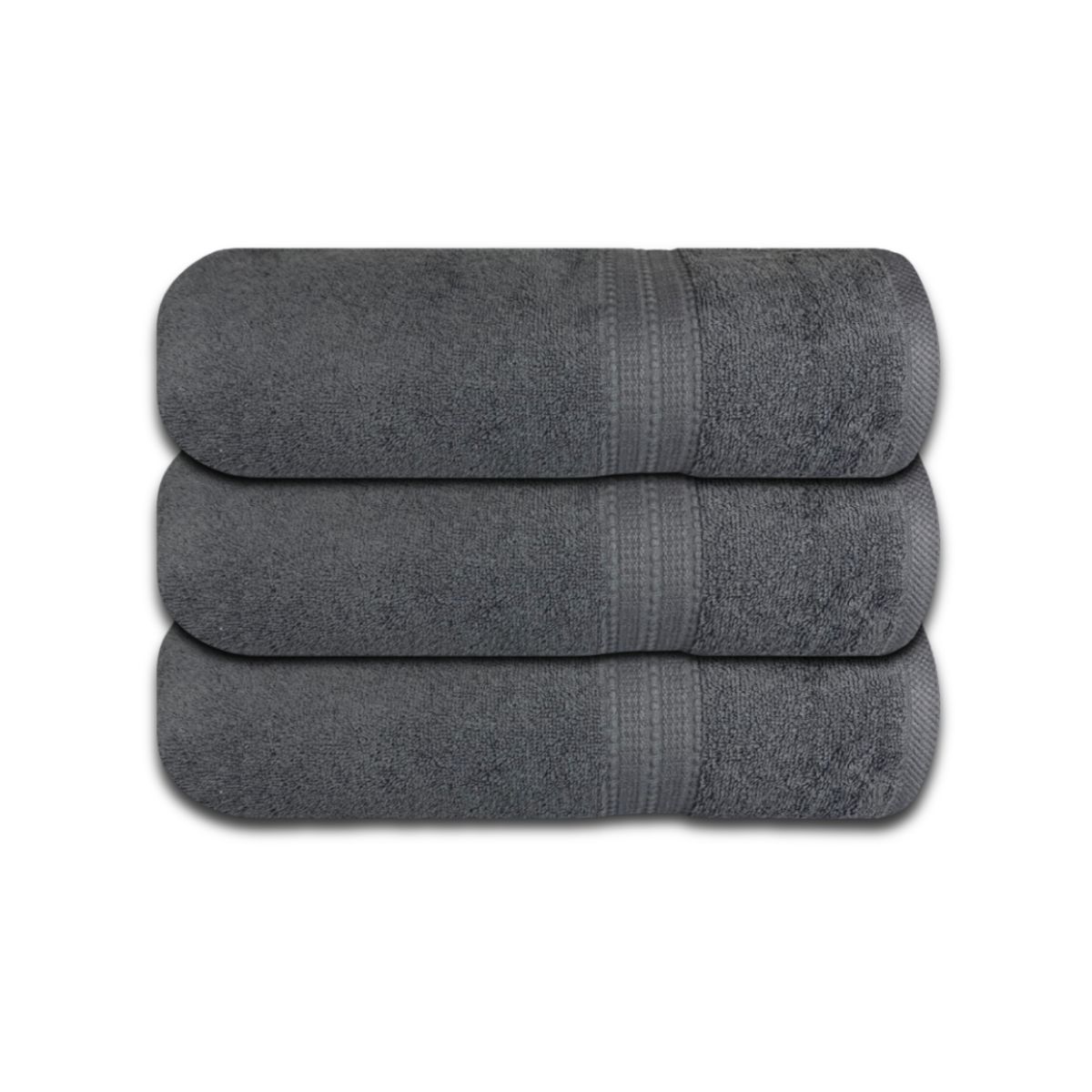 CHITECO - Pack 3 Toallas Algodón 500g Baño 140 X 70 Cm Color Grafito