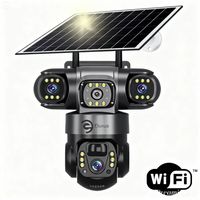Cámara De Seguridad Solar Eluxus WiFi 360° Full Hd App Exterior 10x Negro