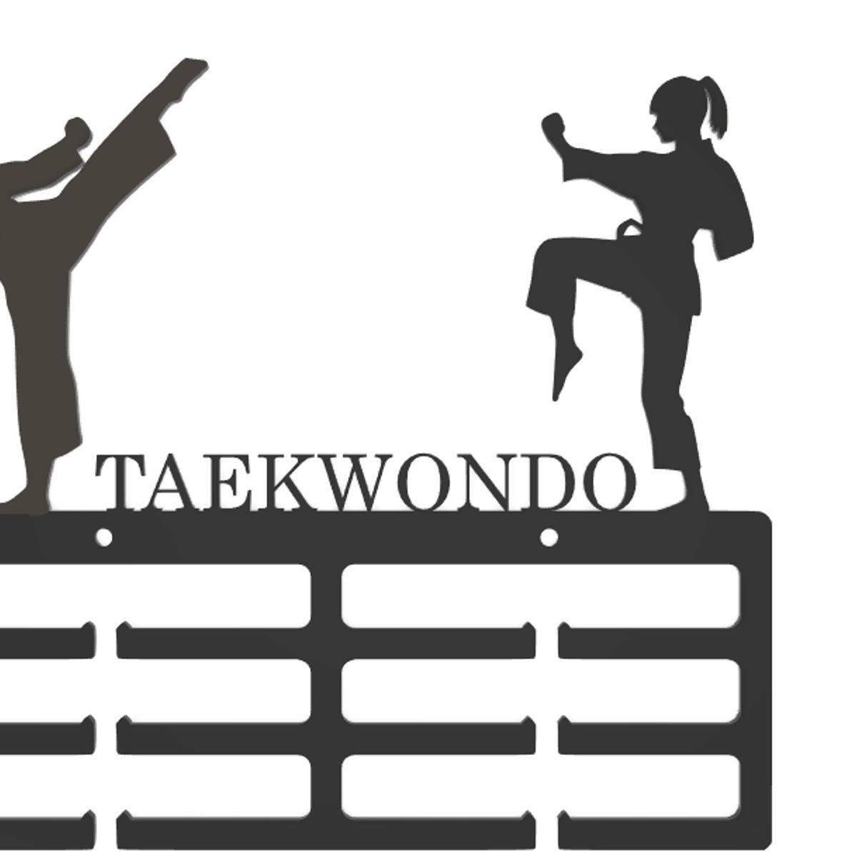 GENERICO - Medallero  Porta Medallas de Taekwondo Mujer - Negro