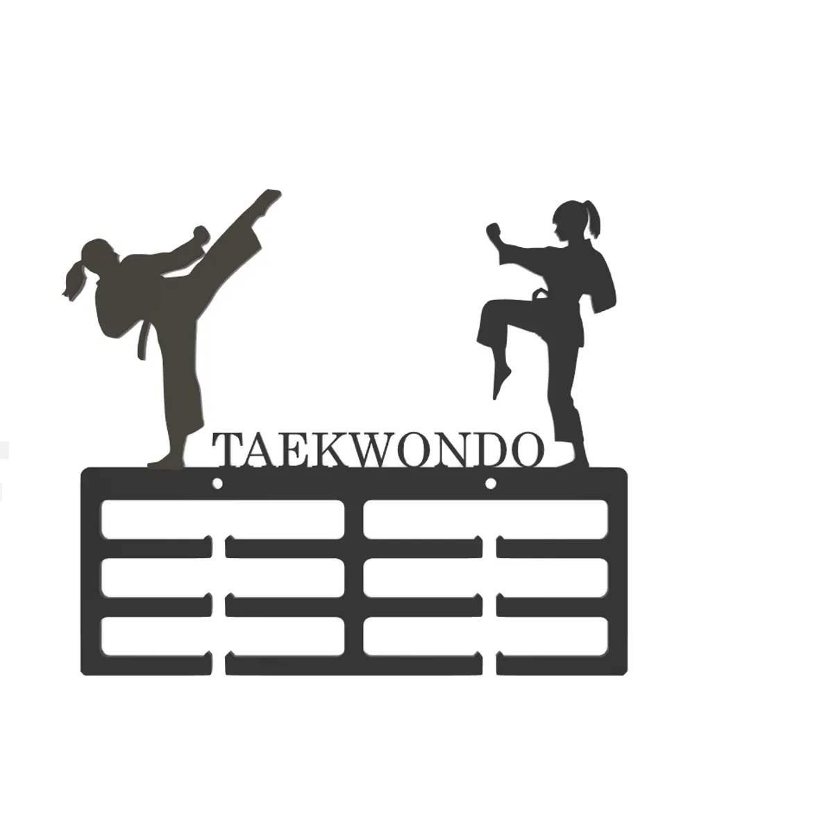 GENERICO - Medallero  Porta Medallas de Taekwondo Mujer - Negro