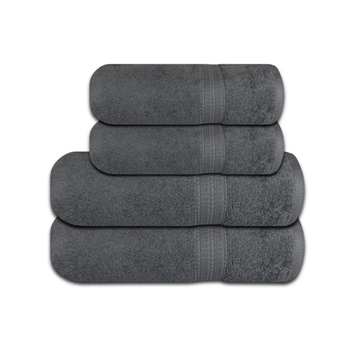 CHITECO - Pack 4 Toallas Chiteco (by Lourdes) 500g Baño y Manos Color Grafito