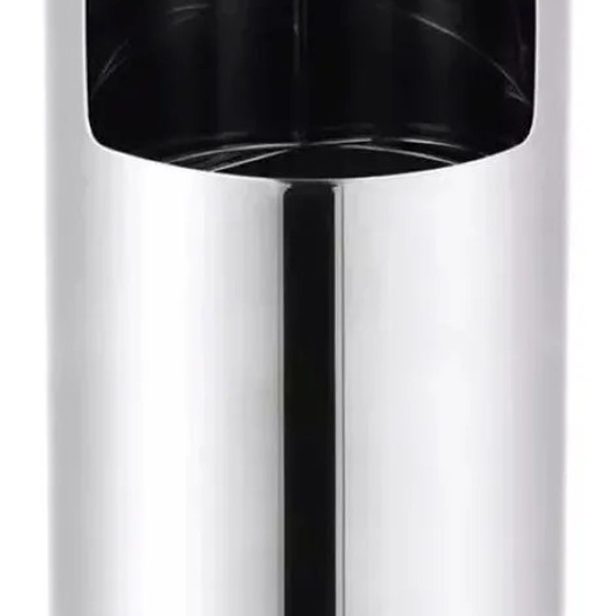 GENERICO - Basurero Cenicero Circular Acero Inox 18 Litros Plateado