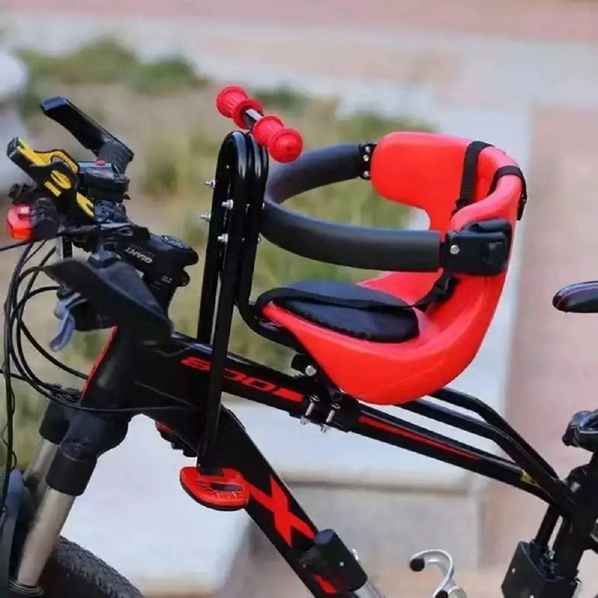 GENERICO - Silla Frontal De Bicicleta Para Niños Y Bebes - 30kg Rojo