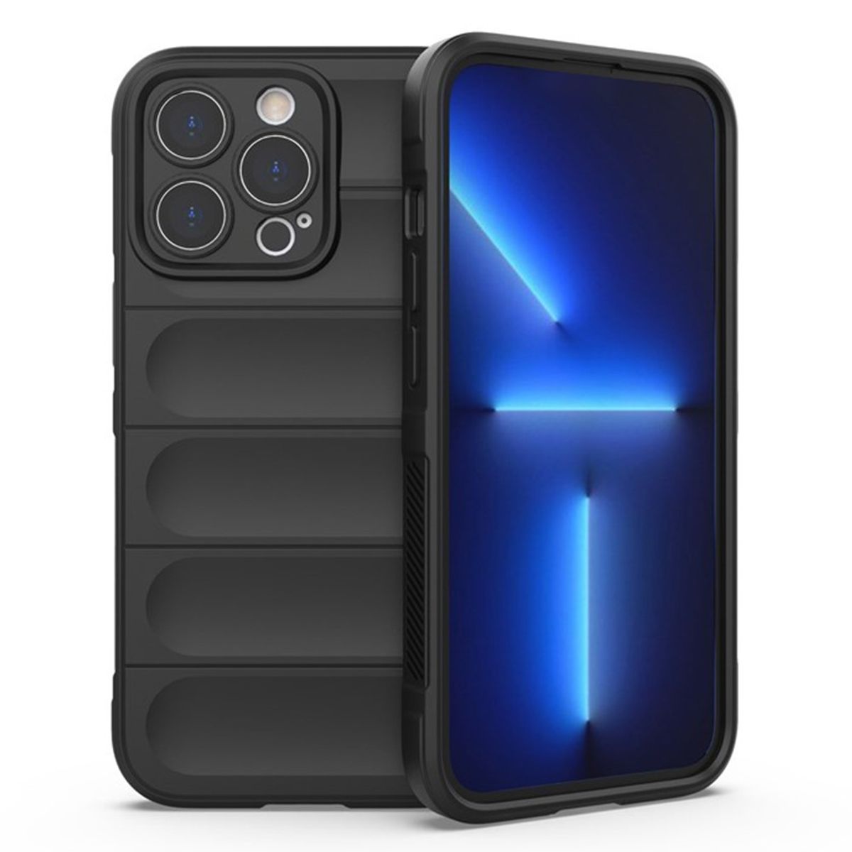 GENERICO - Carcasa Robusta Silicona Para iPhone 13 Pro Alta Calidad - Negro