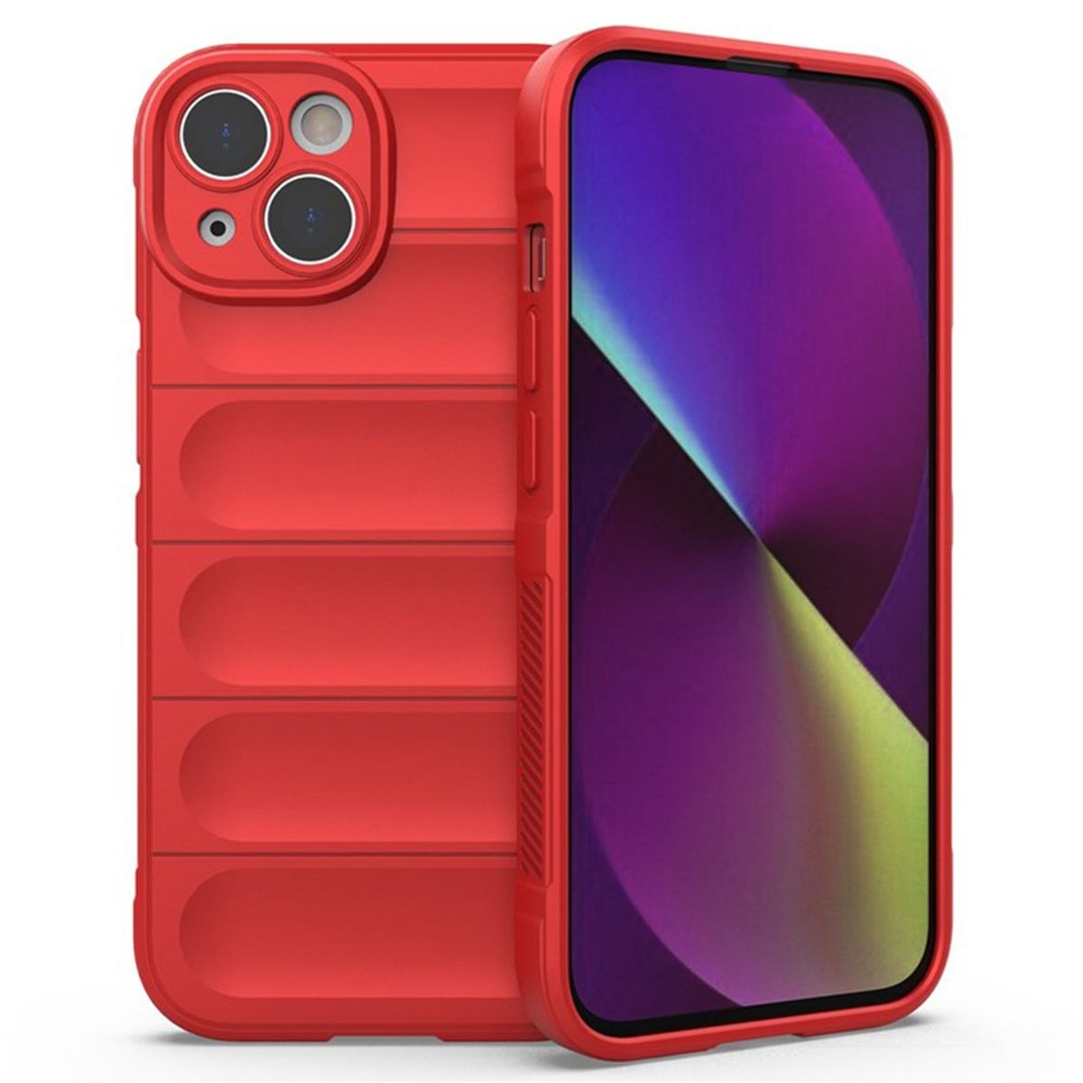 GENERICO - Carcasa Robusta Silicona Para iPhone 14 Plus Alta Calidad - Rojo