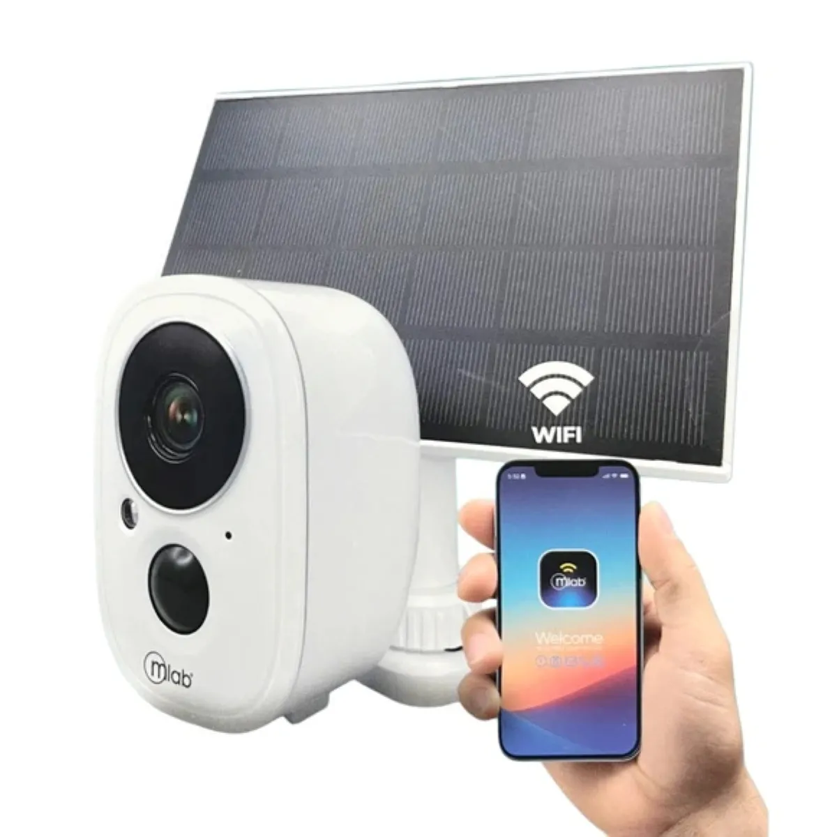 MLAB - Camara De Seguridad Inalambrica Solar Eye View WIFI Mlab 9463