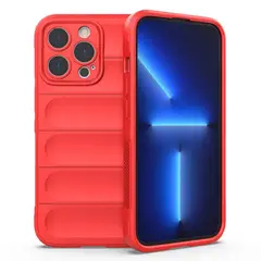 GENERICO - Carcasa Robusta Silicona Para iPhone 14 Pro Max Alta Calidad - Rojo
