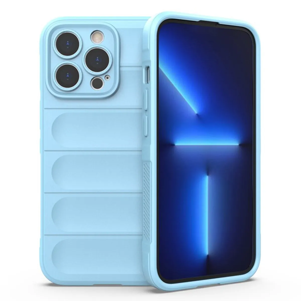 GENERICO - Carcasa Robusta Silicona Para iPhone 14 Pro Max Alta Calidad - Celeste