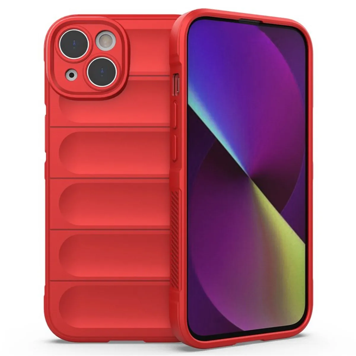 GENERICO - Carcasa Robusta Silicona Para iPhone 15 Alta Calidad - Rojo
