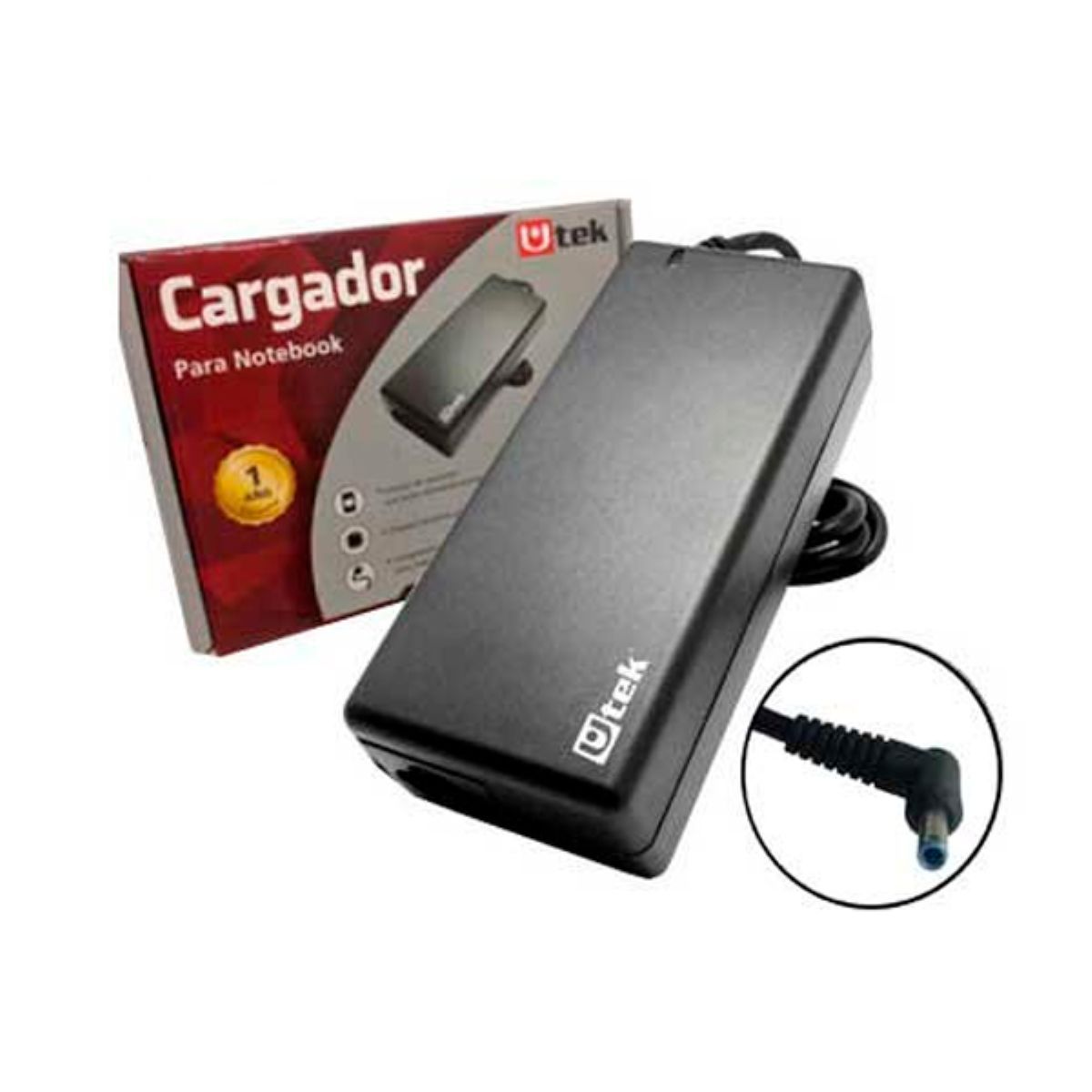UTEK - Cargador Notebook Compatible HP 195v 231A Certificado UT-HP45 Punta Azul