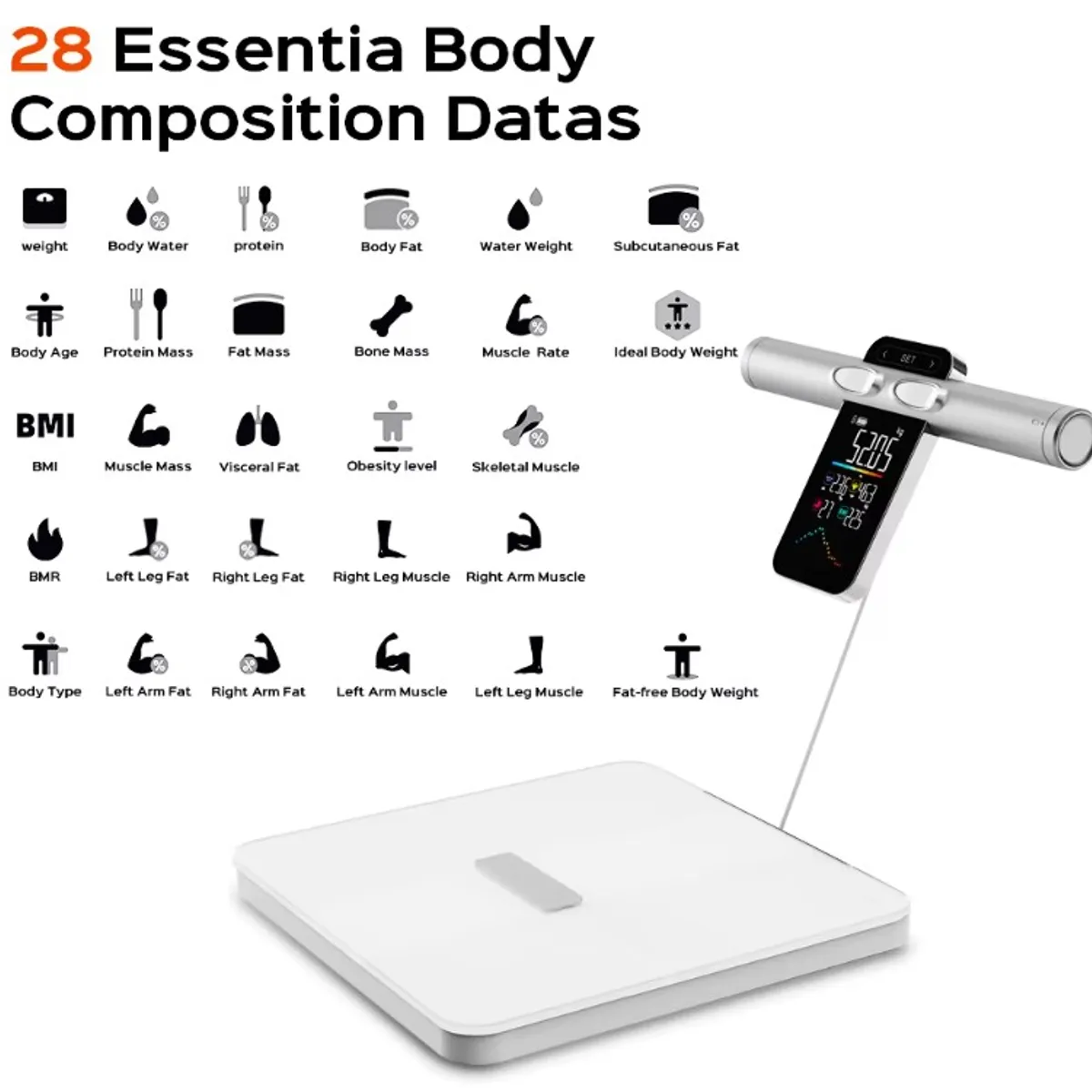 GENERICO - Pesa Digital Balanza Bascula Analisis Grasa Corporal 180kg FitDays+ App