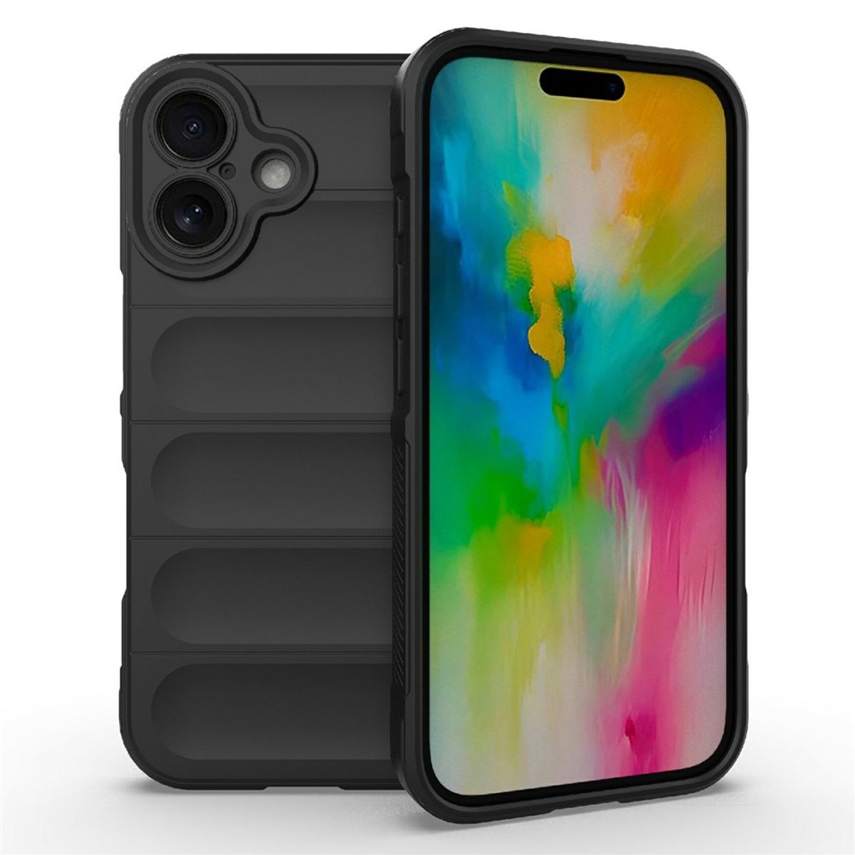 GENERICO - Carcasa Robusta Silicona Para iPhone 16 Plus Alta Calidad - Negro