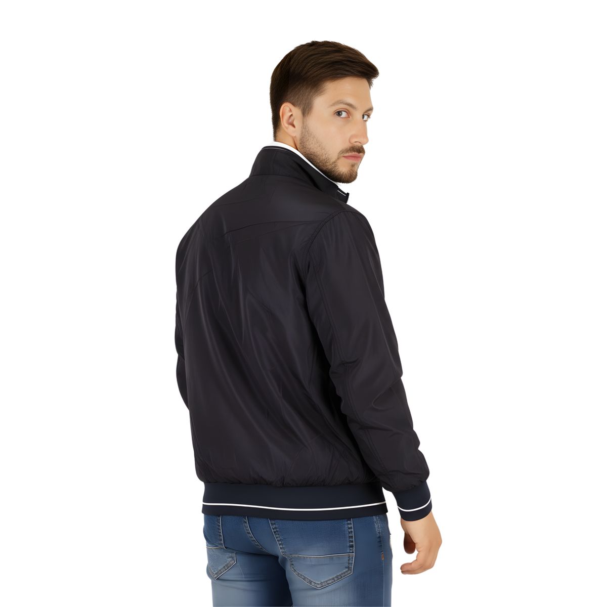 D'JOE - Cortavientos Impermeable Hombre Sin Gorro