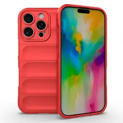 GENERICO - Carcasa Robusta Silicona Para iPhone 16 Pro Max Alta Calidad - Rojo
