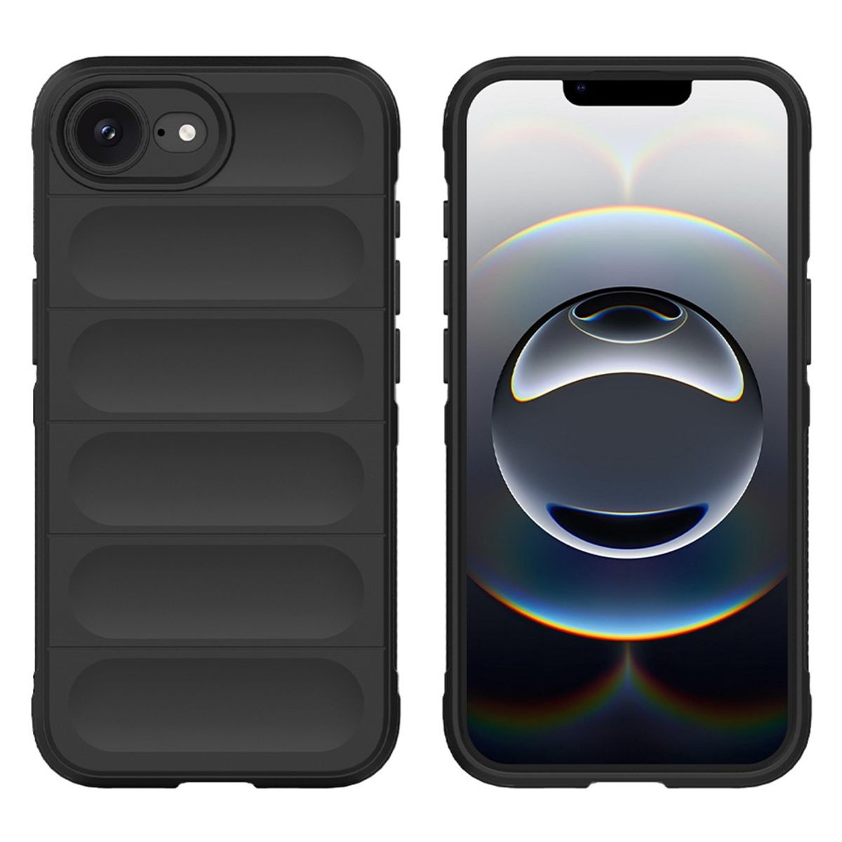 GENERICO - Carcasa Robusta Silicona Para iPhone 16E Alta Calidad - Negro