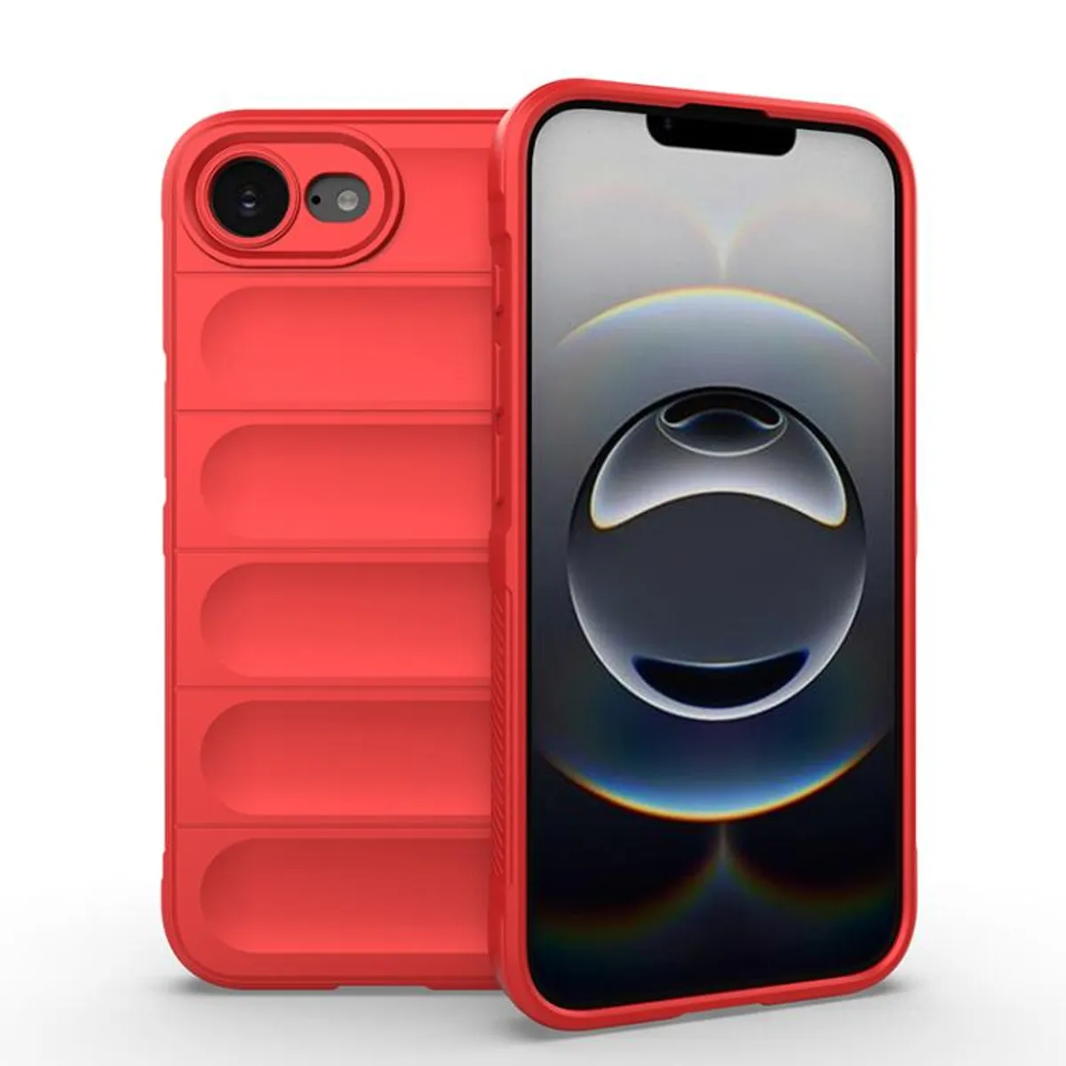 GENERICO - Carcasa Robusta Silicona Para iPhone 16E Alta Calidad - Rojo