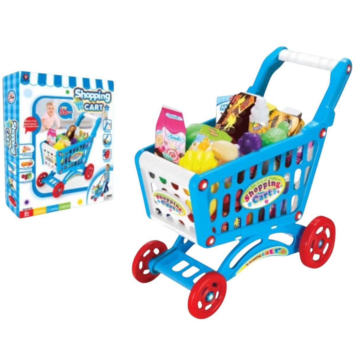 GENERICO - Carrito De Compras Supermercado Juguete Para Niños 56pcs
