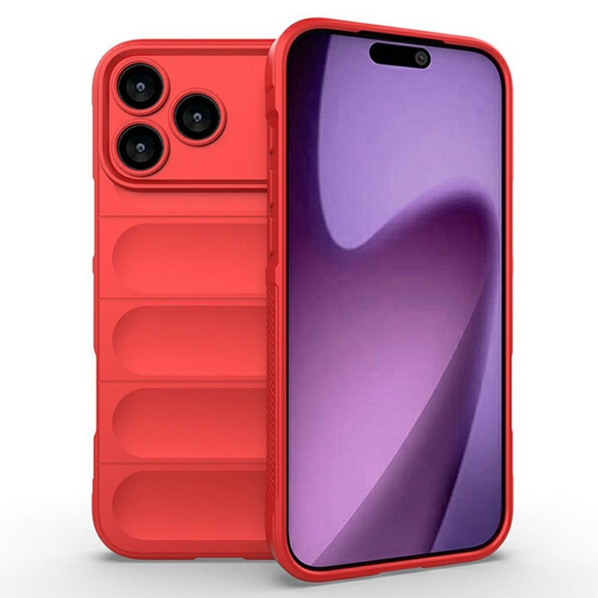 GENERICO - Carcasa Robusta Silicona Para iPhone 17 Pro Alta Calidad - Rojo