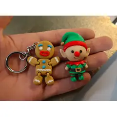 GENERICO - Pack Llaveros Navidad - Duende y Galleta