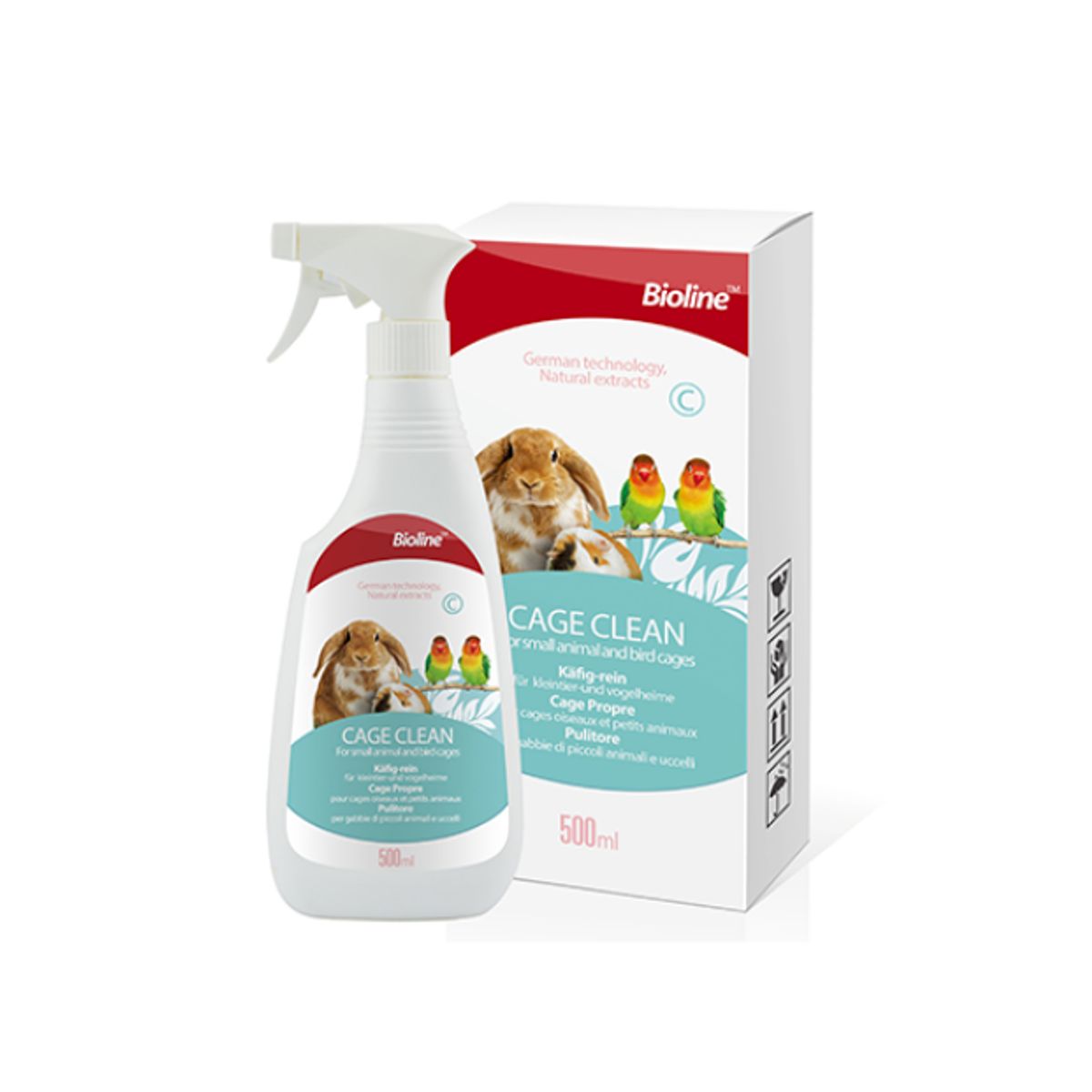 BIOLINE - Limpiador de Jaulas Bioline Spray  Enzimático Anti-Olor