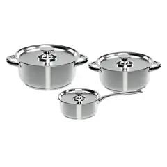 WENS - Batería de Cocina 6 Piezas Acero Inoxidable 410-6SS