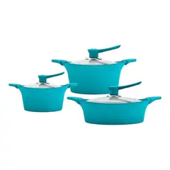 BOHLIER - Batería Cocina 6 Piezas Aluminio Fundido Calipso 23