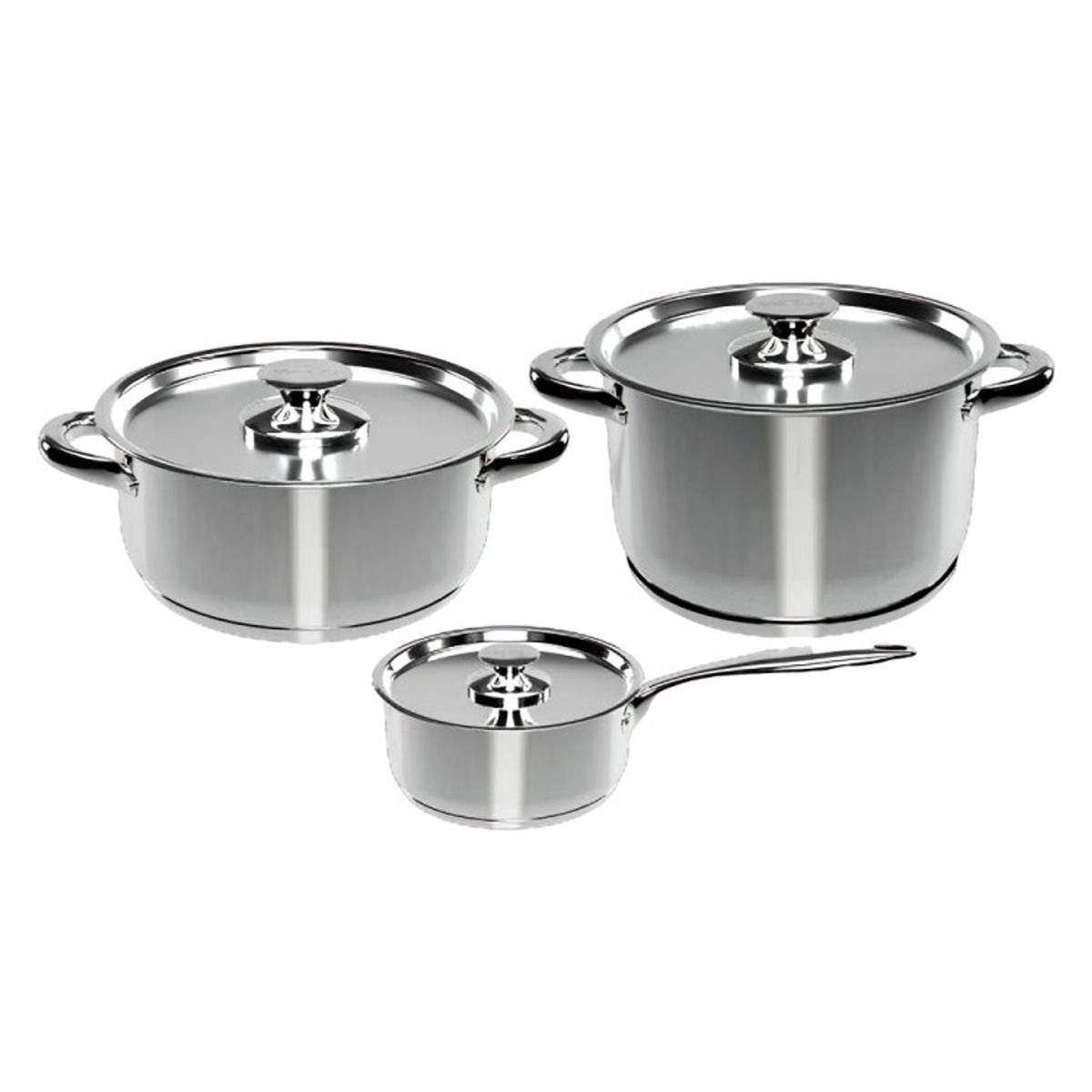 GENERICO - Batería de Cocina 6 Piezas Acero Inoxidable 430-6SS