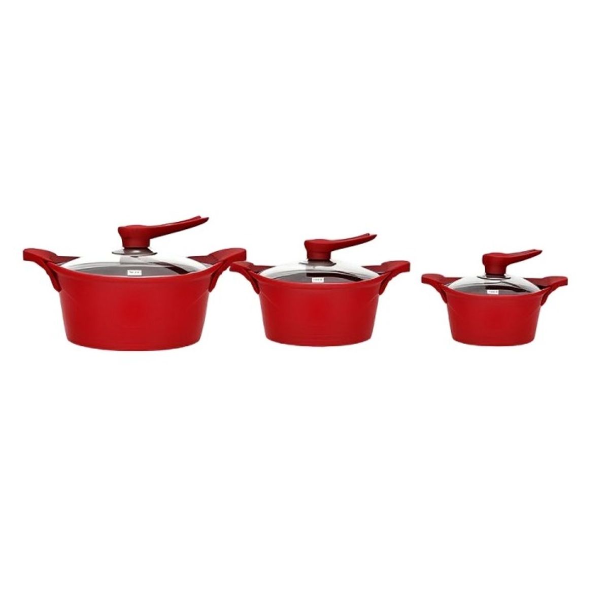 BOHLIER - Batería Cocina 6 Piezas Aluminio Fundido Rojo BOHLIER 20