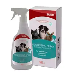 BIOLINE - Spray Anti-Olor 500ml Uso Dual en Mascotas y Ambiente Seguro y Ecológico